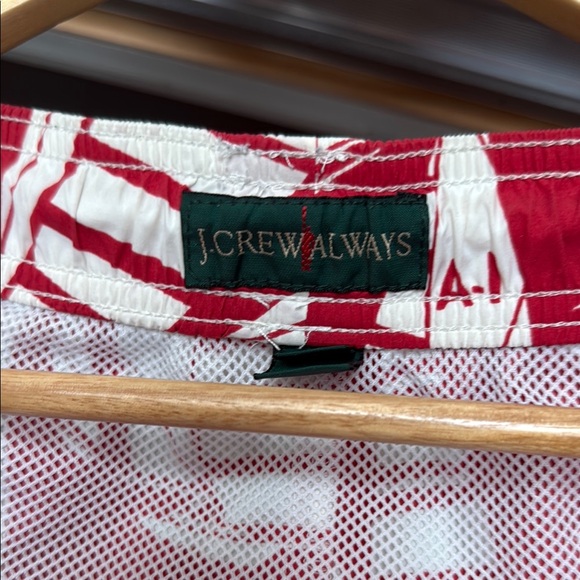 J Crew Always Red Swim Trunks with White Sailboat Print Medium - Picture 3 of 3